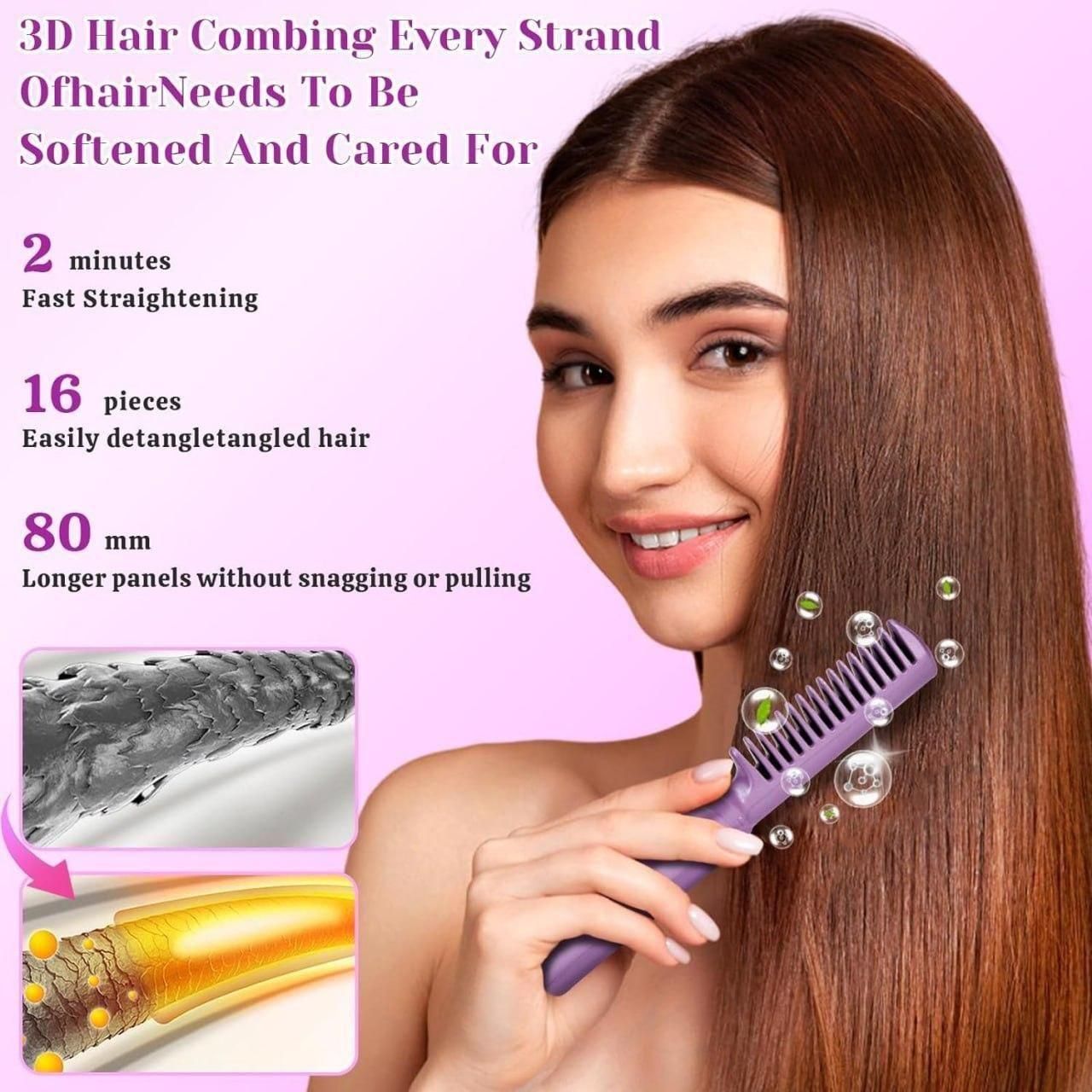 D&C Portable Mini Hair Straightener Hot Comb