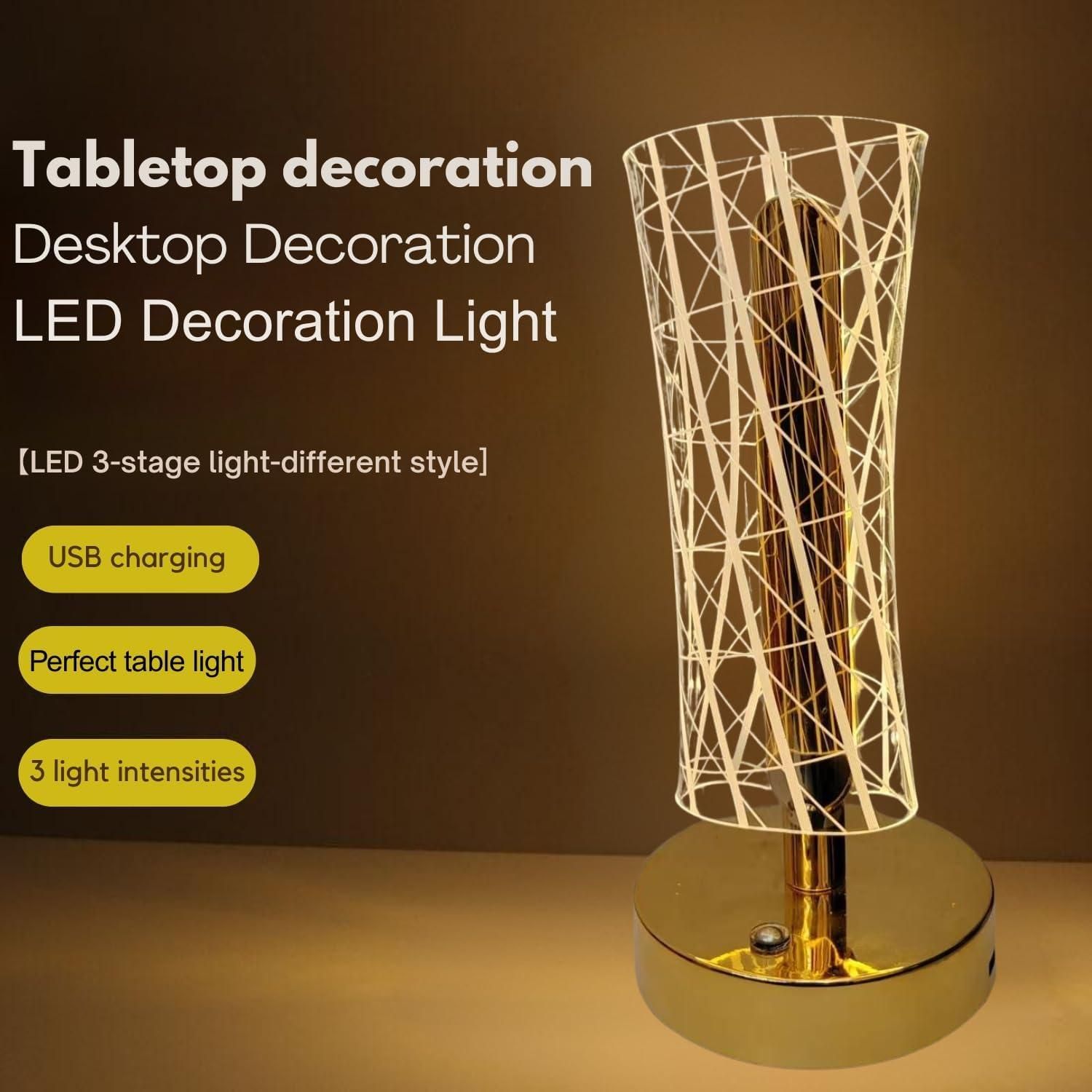 D&C Crystal Table Lamp Ambiance