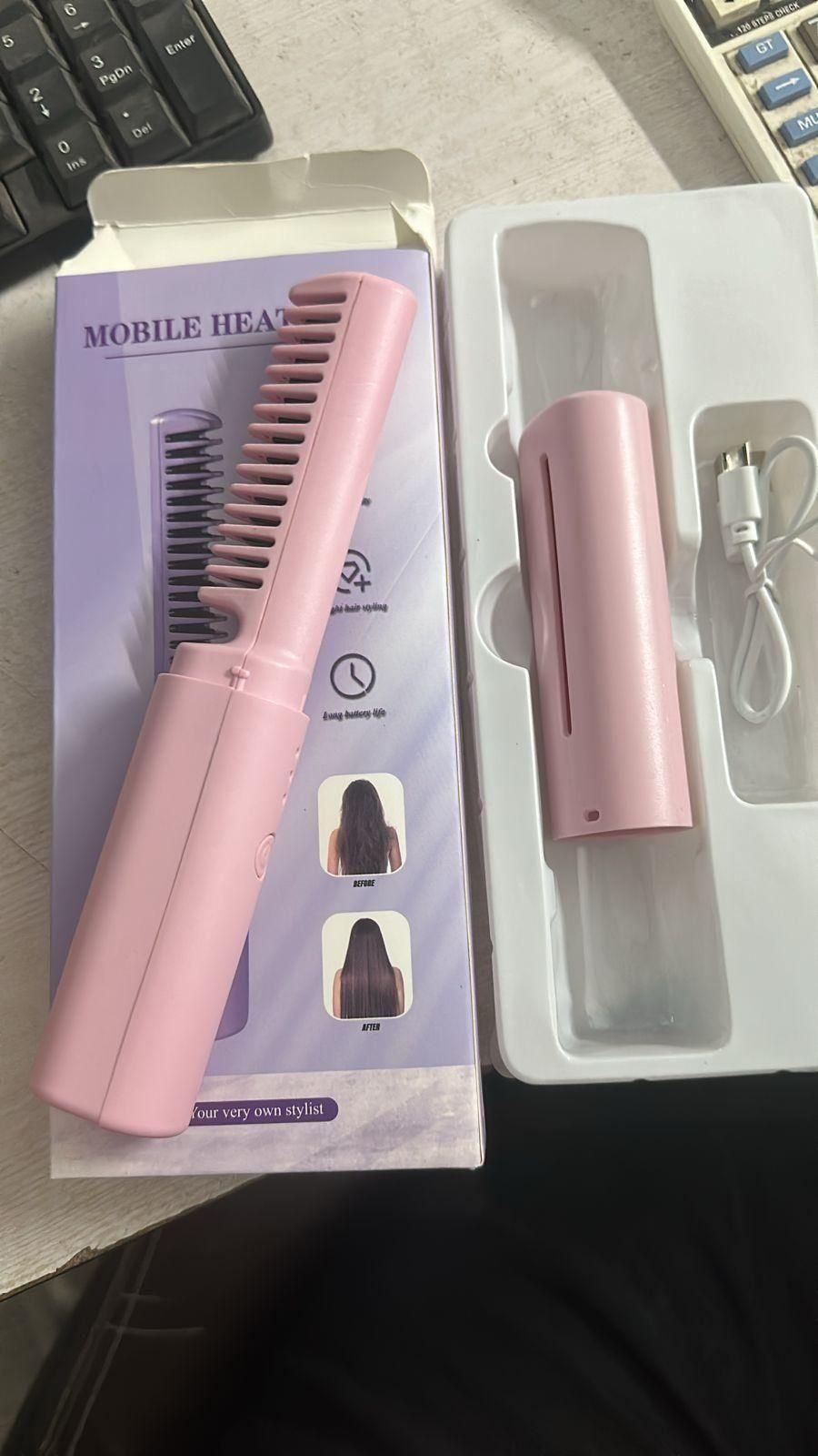 D&C Portable Mini Hair Straightener Hot Comb