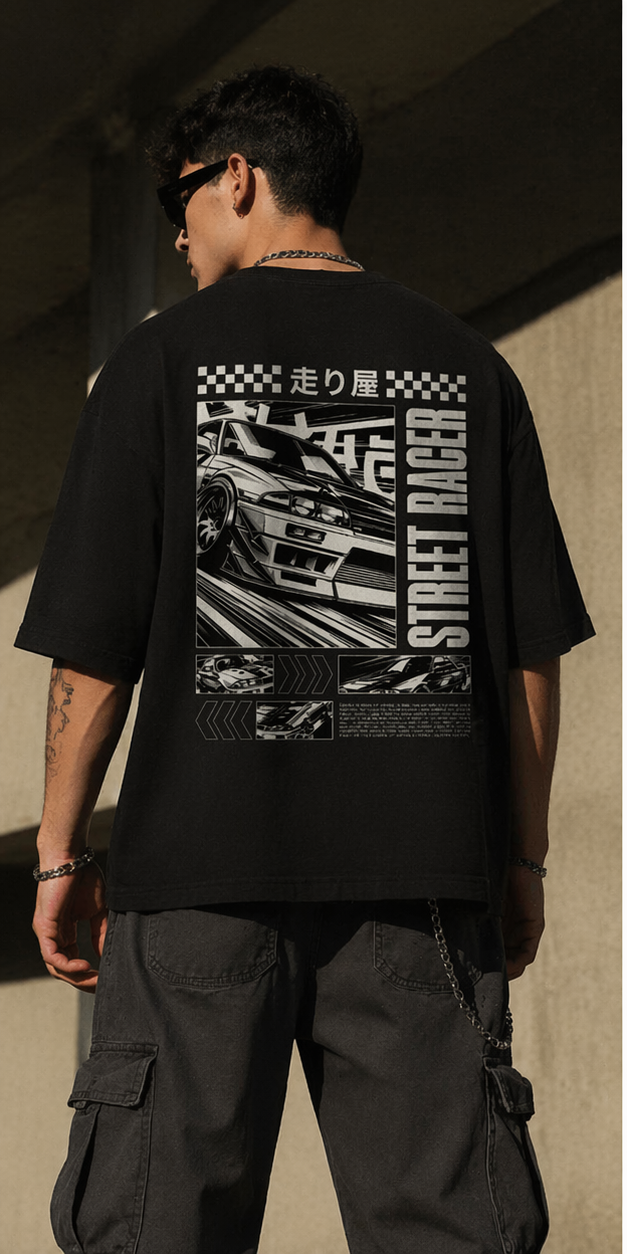 Street Race Oversized Classic T-Shirt