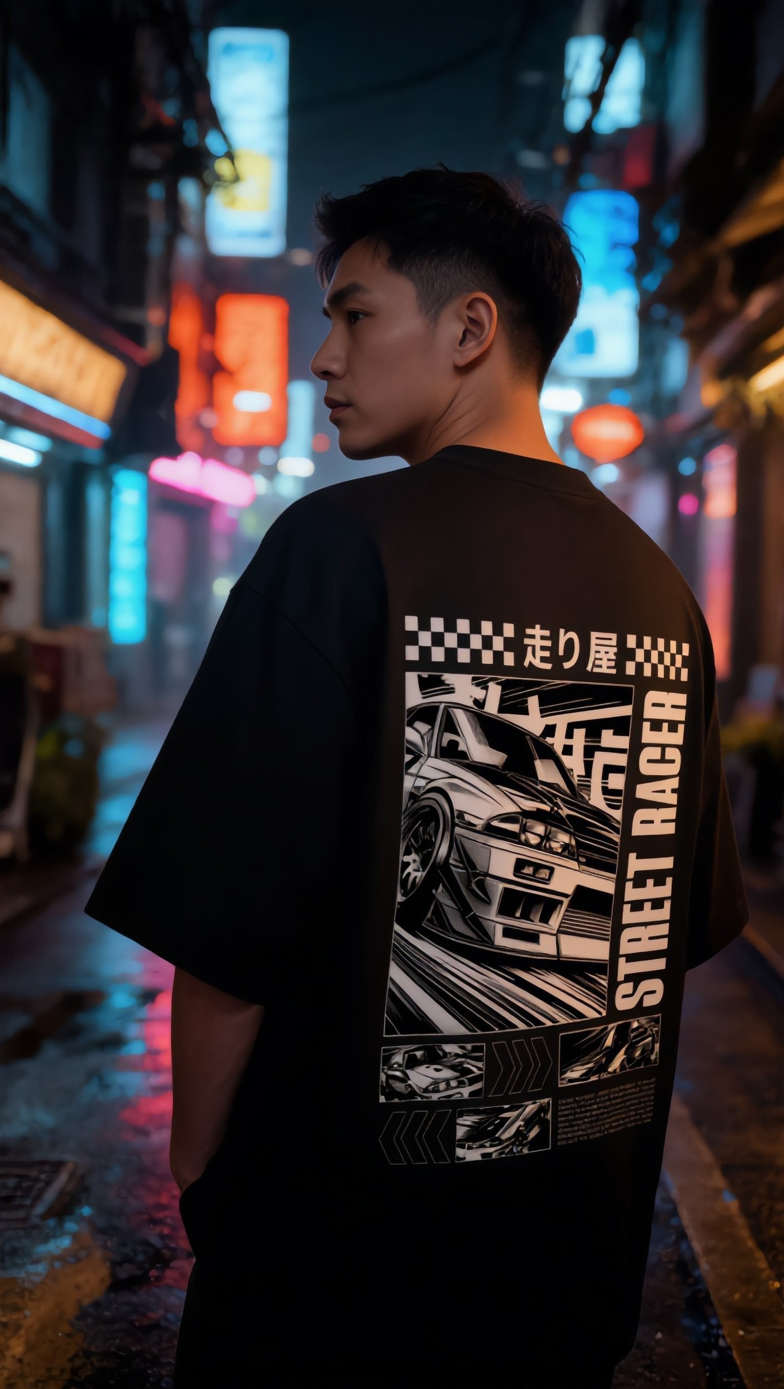 Street Race Oversized Classic T-Shirt